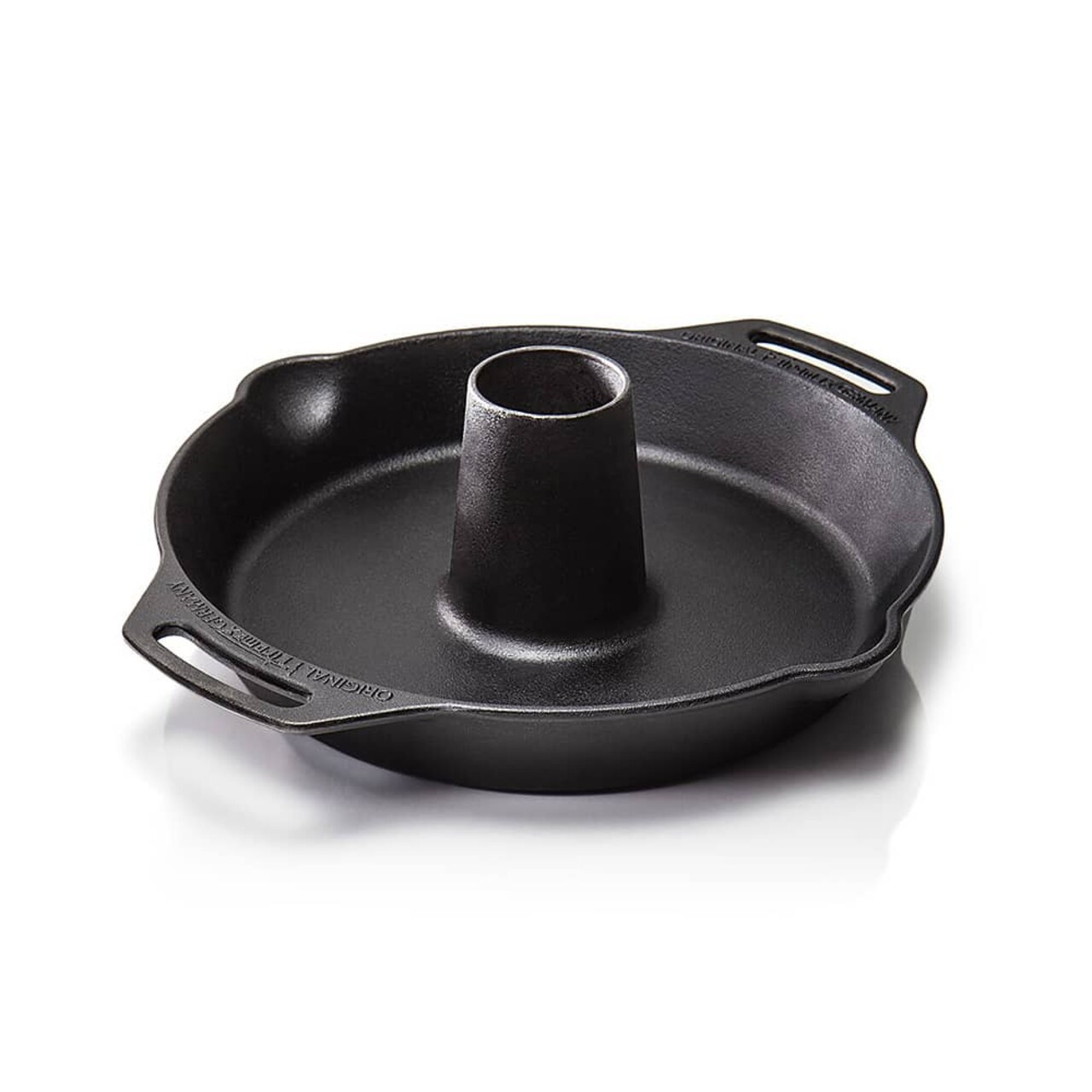 Petromax Poultry Roaster Pan, Cast Iron Roasting Cookware for Oven or Grill, 11.8" x 11.8" x 3.9" with Handles and Pour Spout